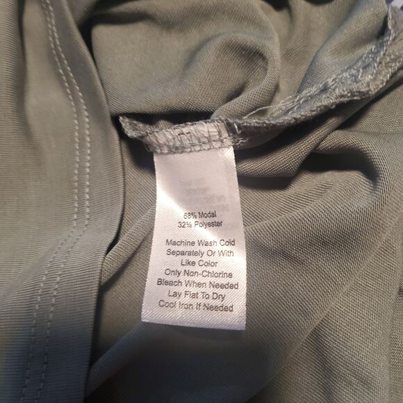 NEW Crosby Size XS Modal Polyester Square Neck Olive Green Boho Top Office Work - Picture 6 of 8